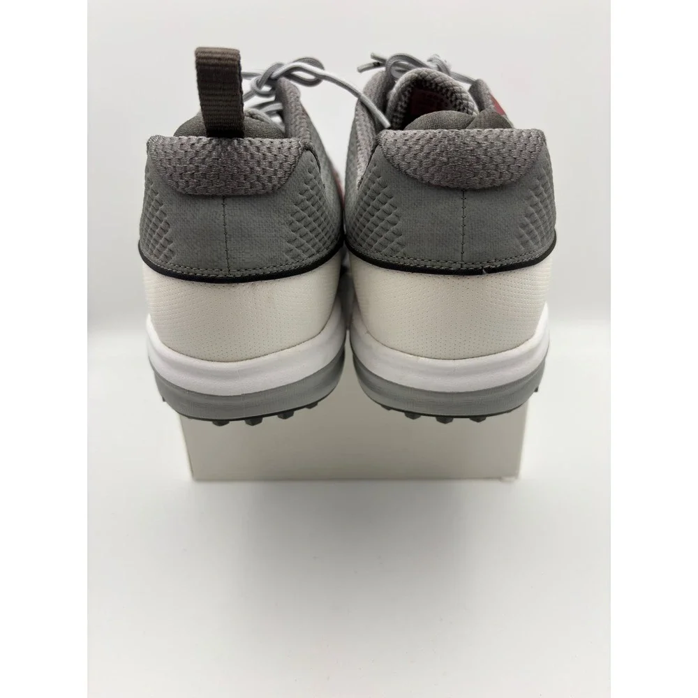 FootJoy Contour Fit Mens Golf Shoes 54095 White Grey Burgundy Spiked 10.5 M